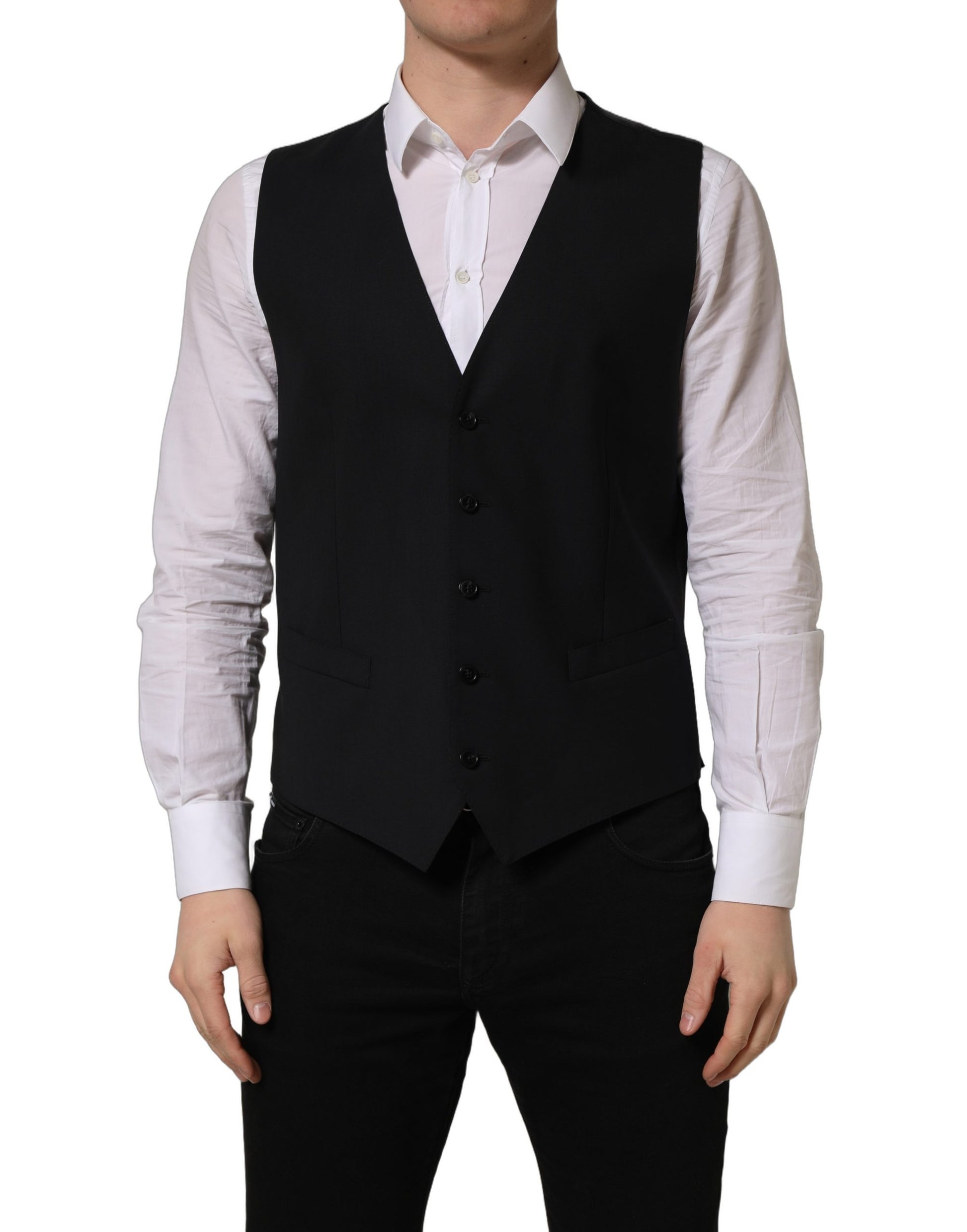 Dolce & Gabbana Black Waistcoats for Men