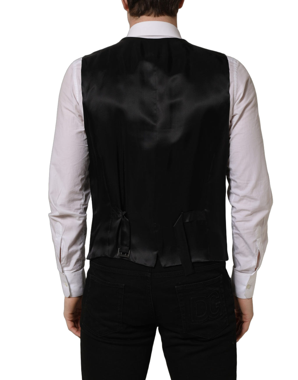Dolce & Gabbana Black Waistcoats for Men side view