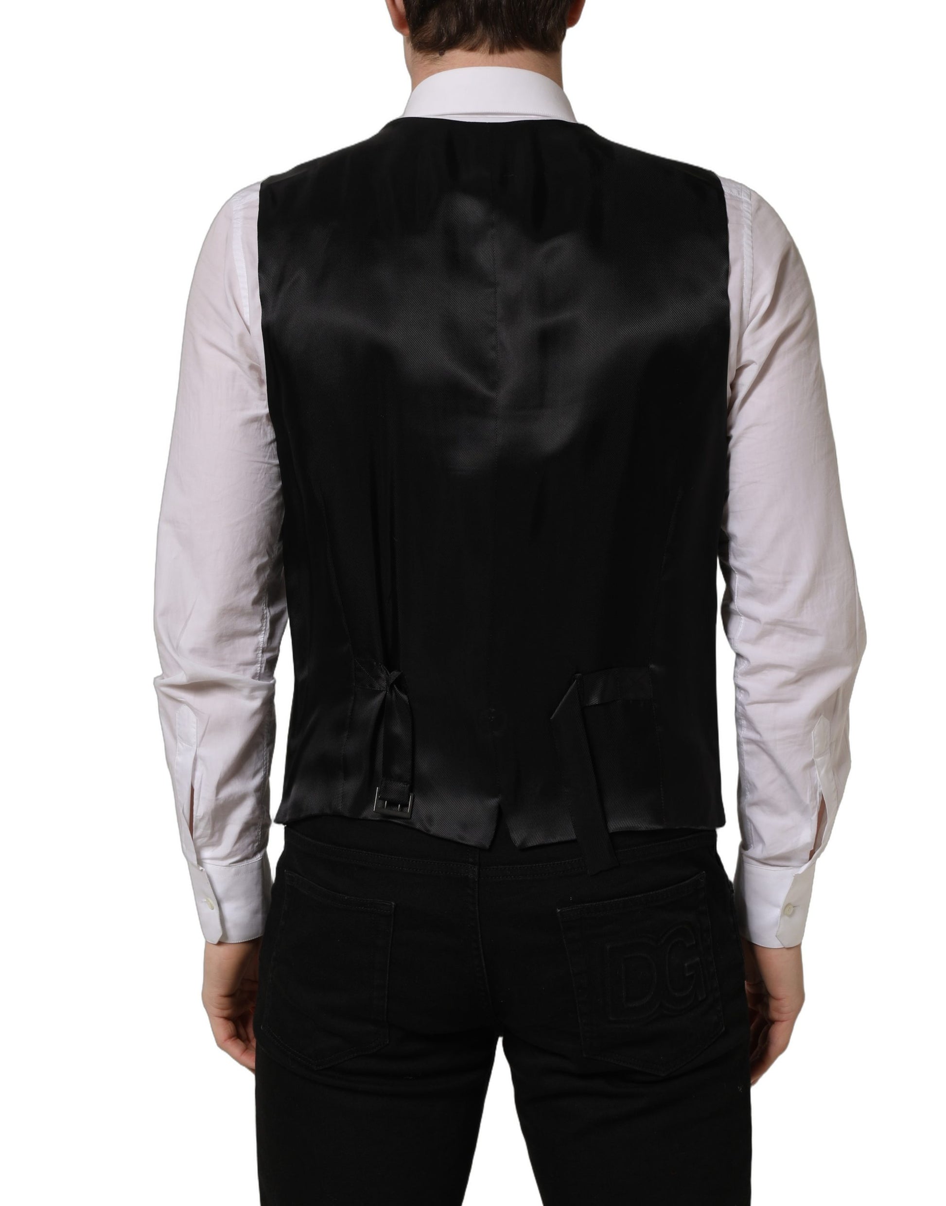 Dolce & Gabbana Black Waistcoats for Men side view