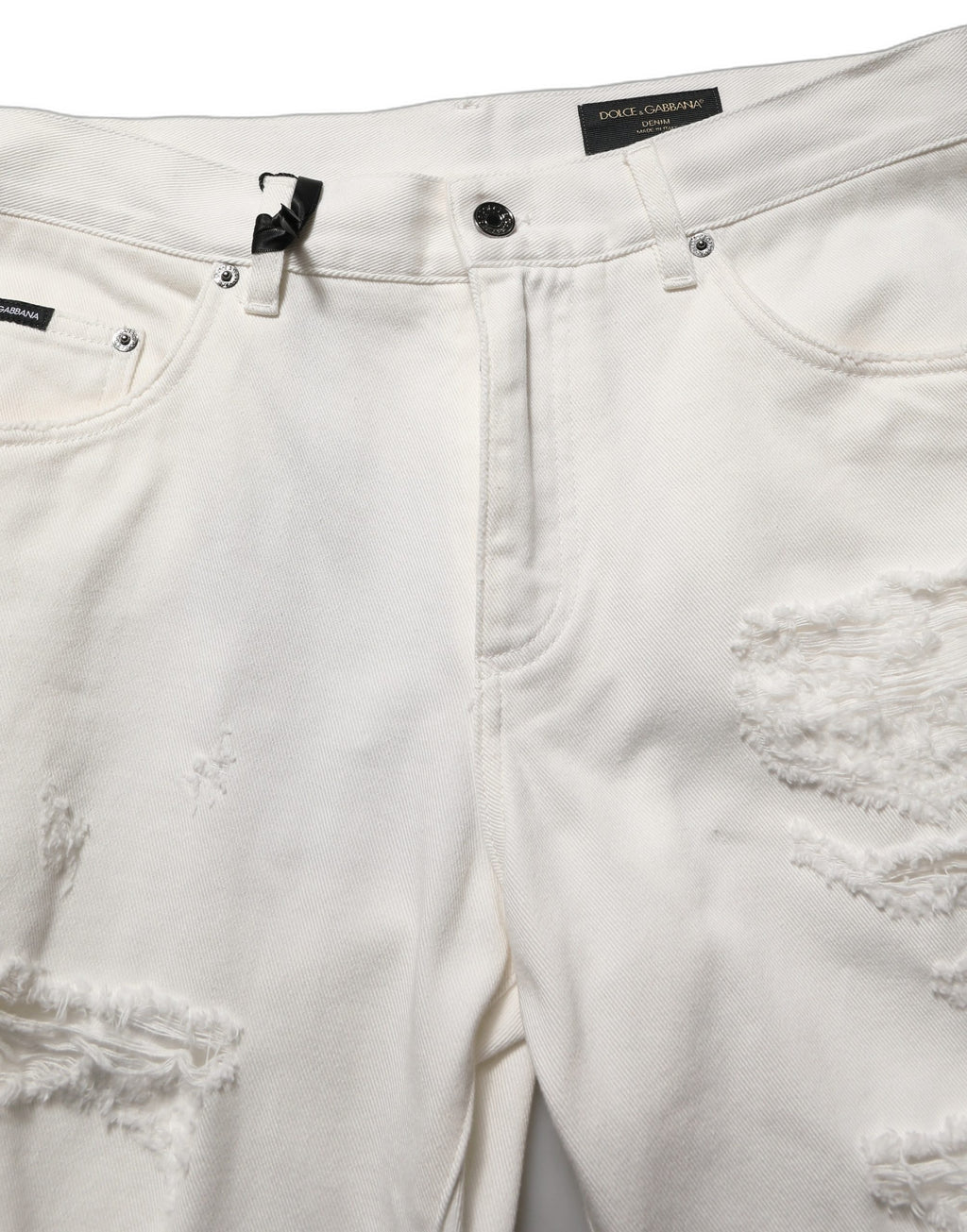 Dolce & Gabbana White Straight Leg Jeans for Men additional view