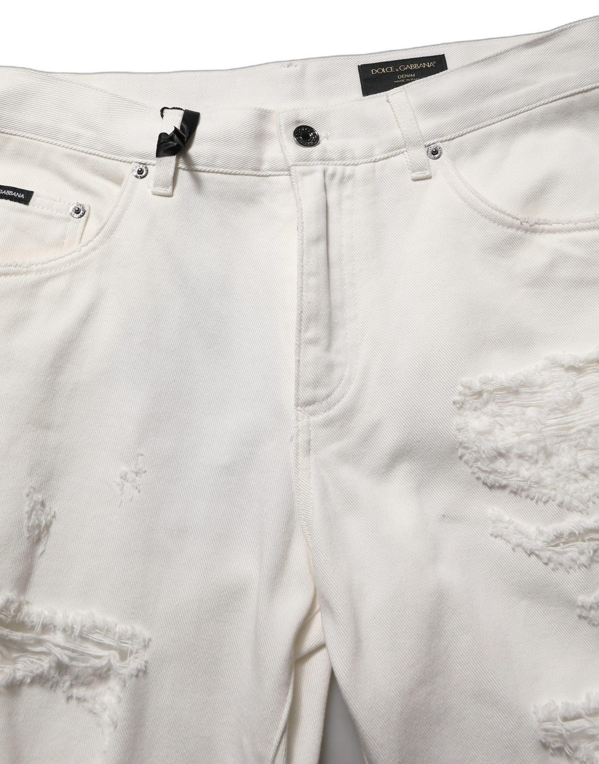 Dolce & Gabbana White Straight Leg Jeans for Men additional view
