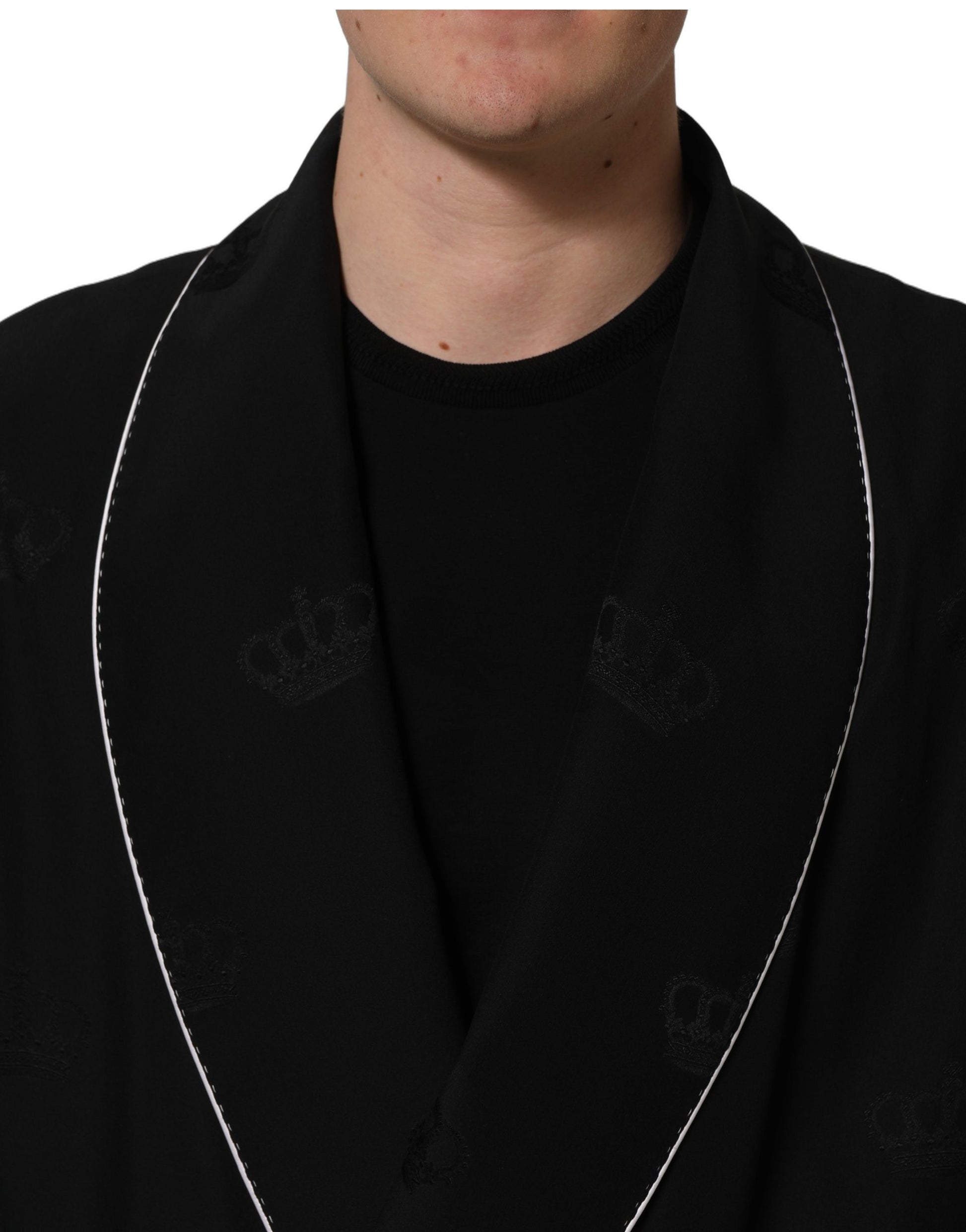 Dolce & Gabbana Black Full Length Jacket for Men additional view
