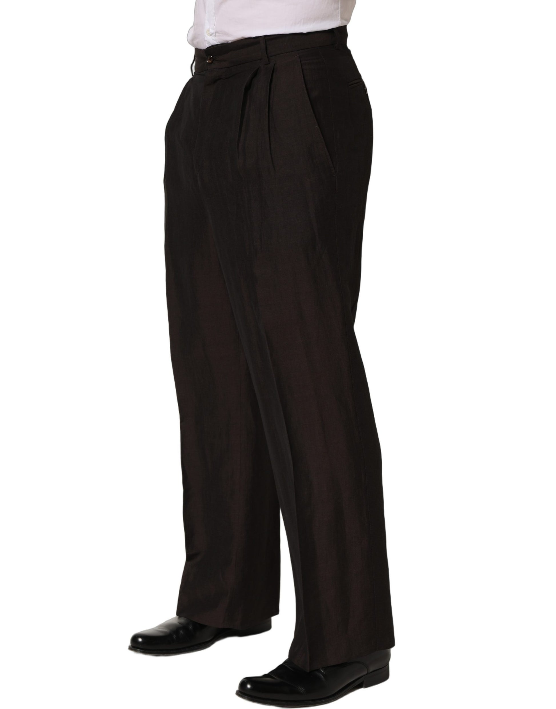 Dolce & Gabbana Brown Dress Pants for Men detail view
