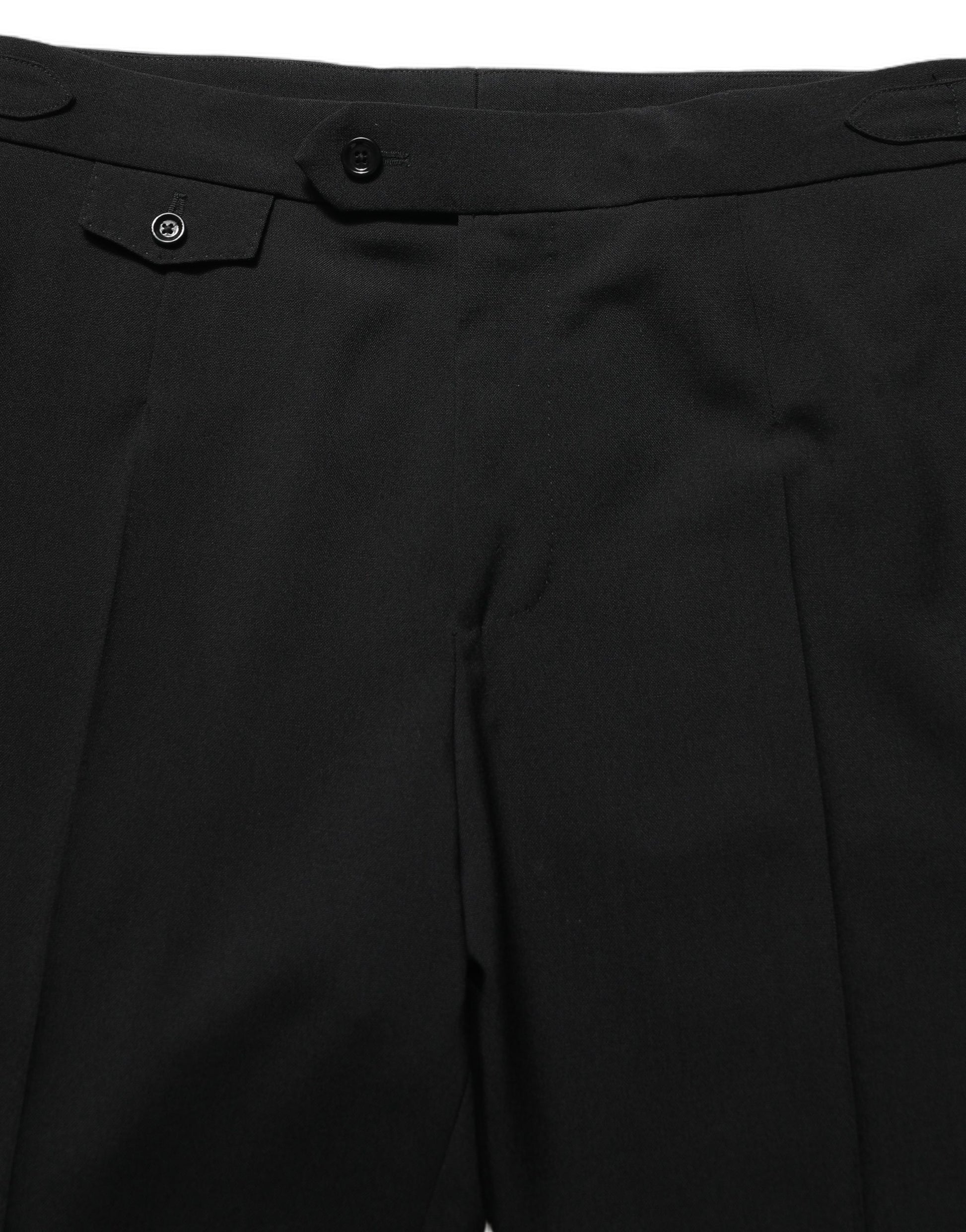 Dolce & Gabbana Black Tapered Leg Men Dress Trouser Pants
