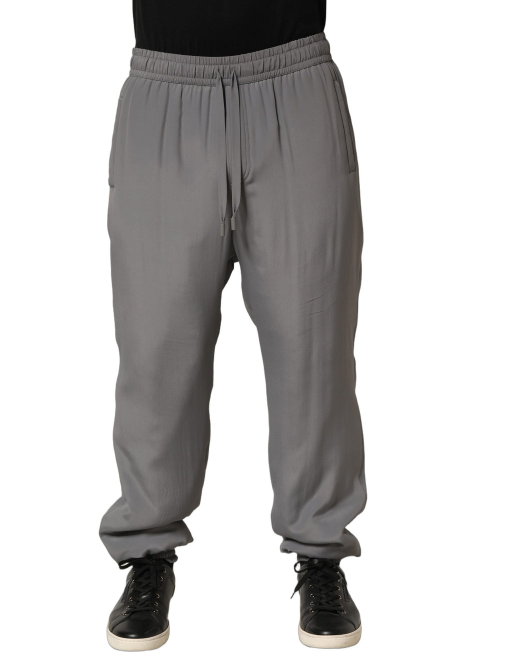 Pantalon de jogging en coton gris Dolce & Gabbana