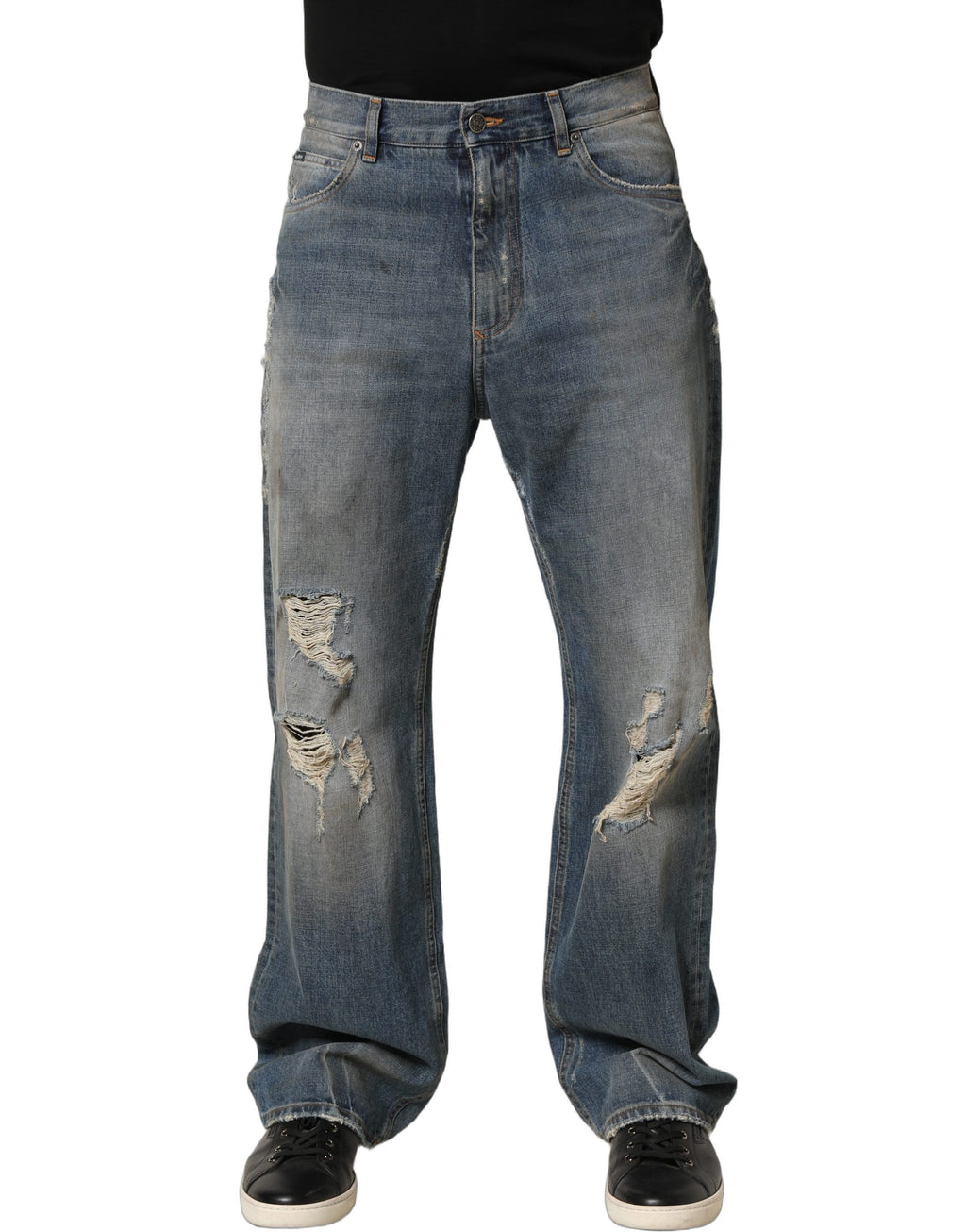 Dolce & Gabbana Blue Straight Leg Jeans for Men