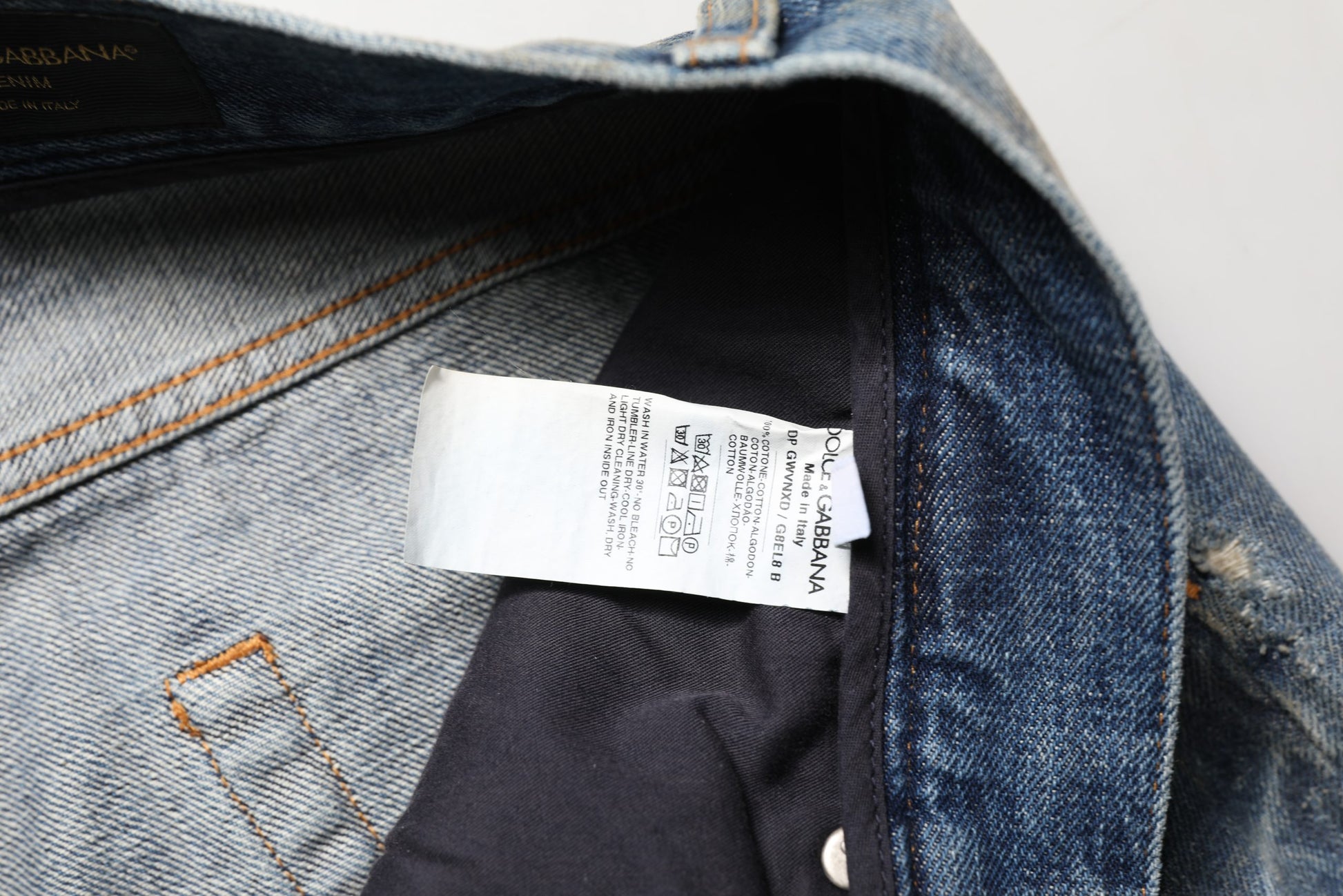 Dolce & Gabbana Blue Straight Leg Jeans for Men additional view