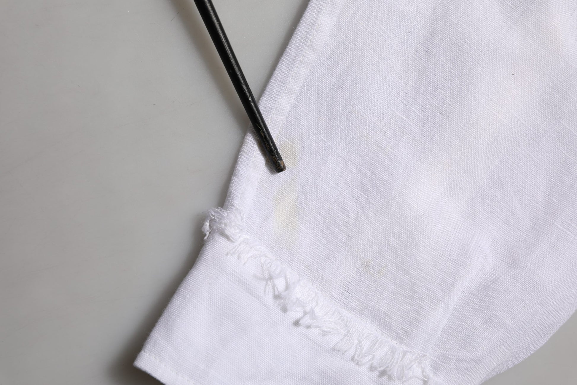 Dolce & Gabbana White Linen Logo Long Sleeves Casual Shirt