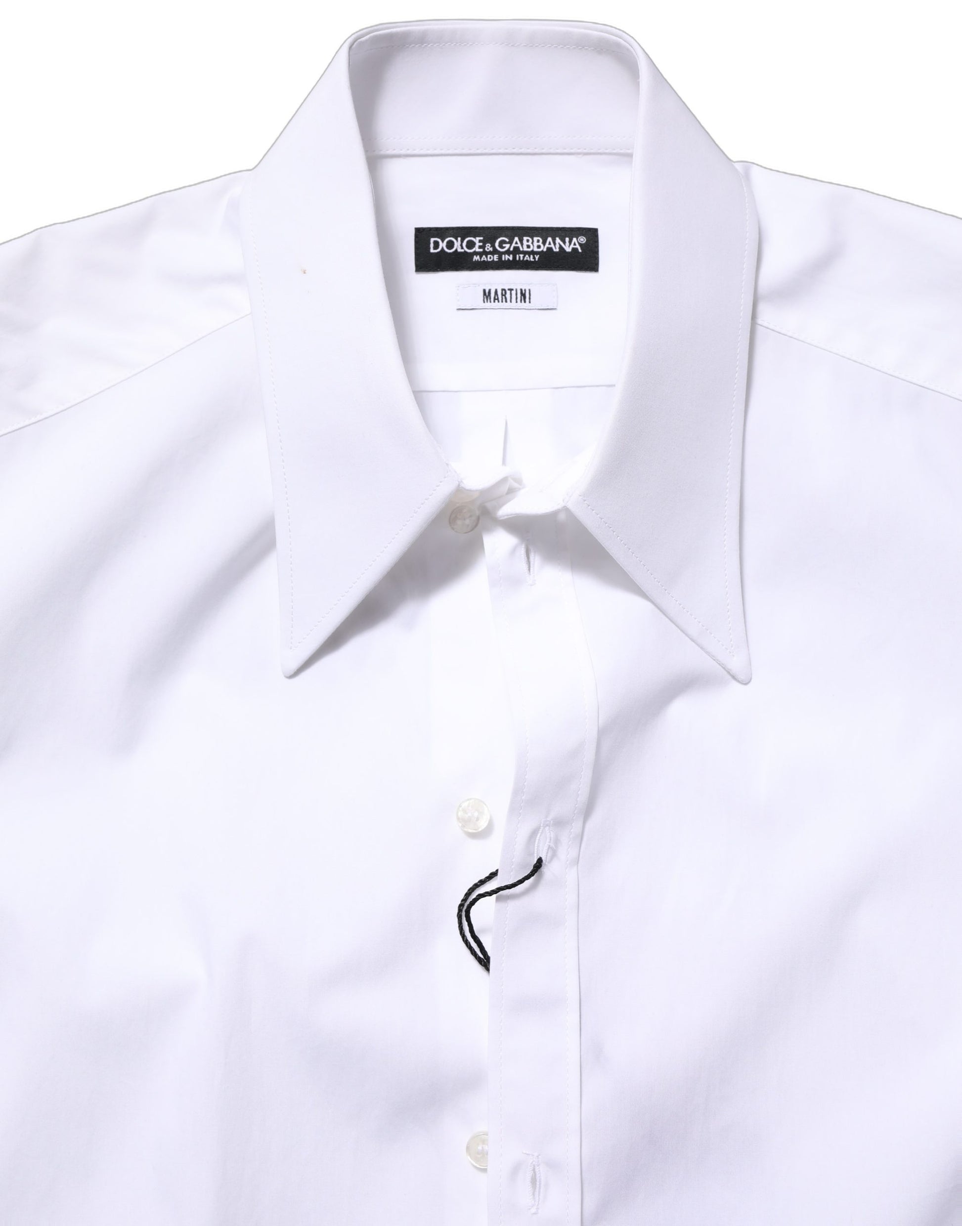 Dolce & Gabbana White MARTINI Long Sleeves Men Dress Shirt