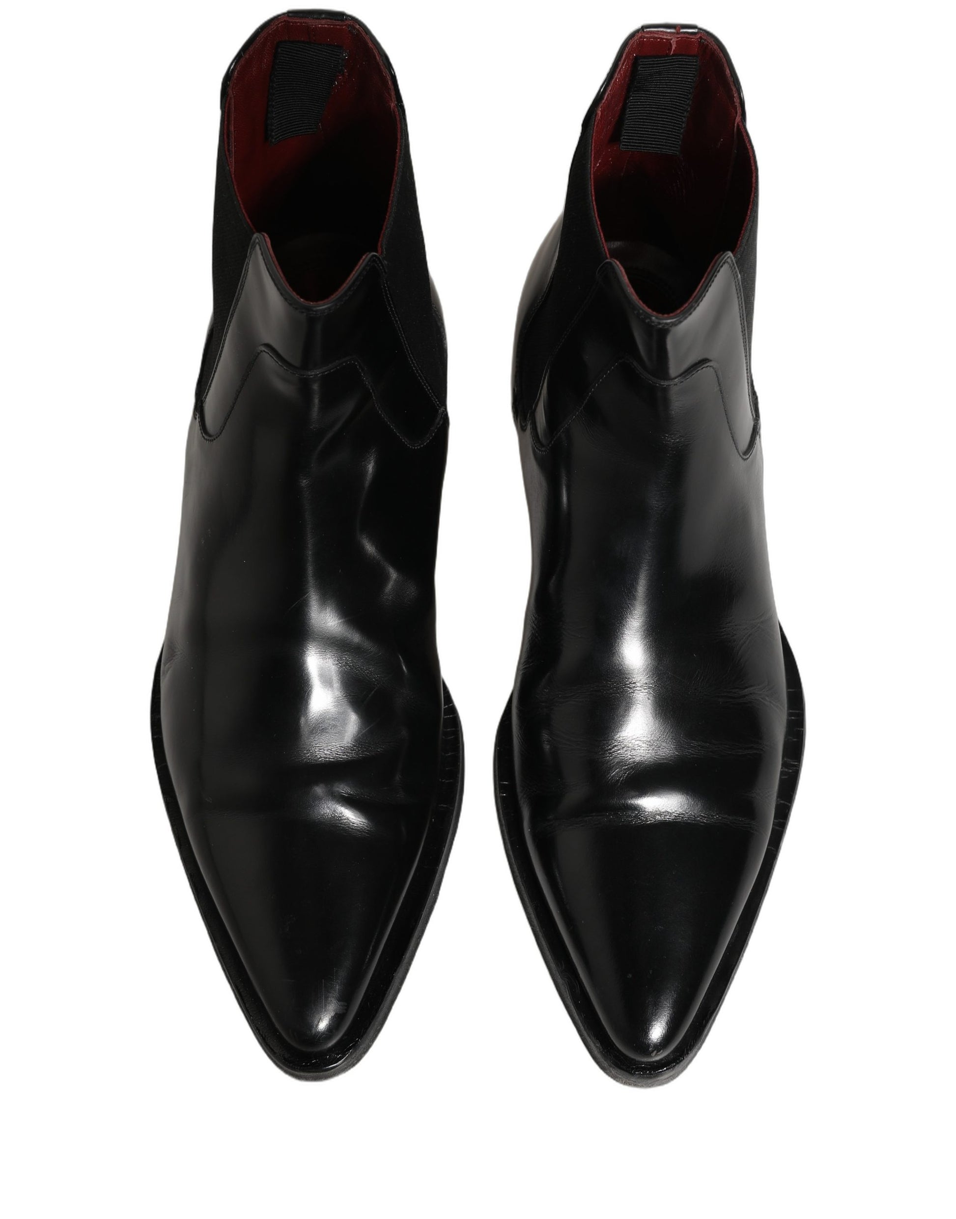Dolce & Gabbana Black Chelsea Slip On Men Ankle Boots Shoes