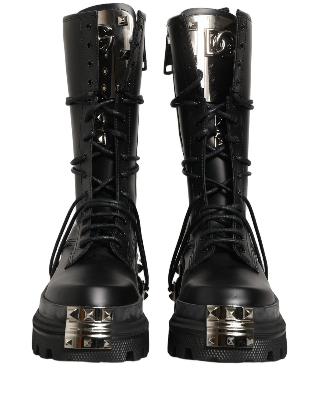 Dolce & Gabbana Black Lace Up Boots for Men detail view