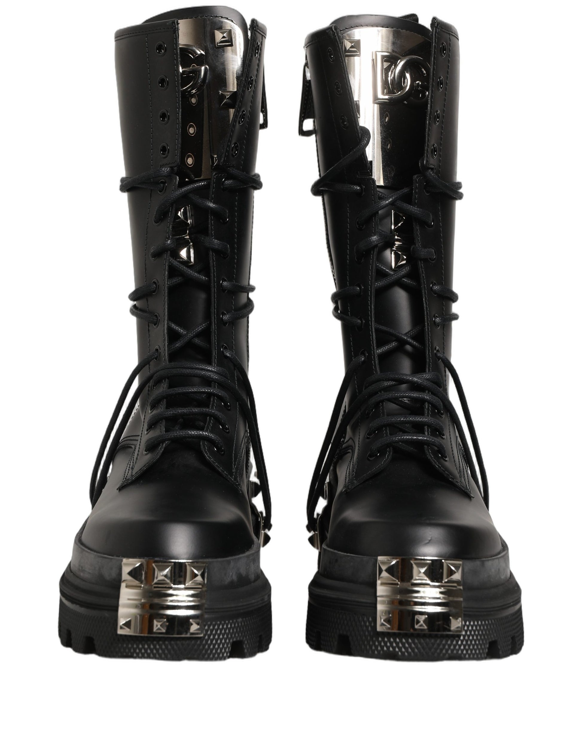 Dolce & Gabbana Black Lace Up Boots for Men detail view