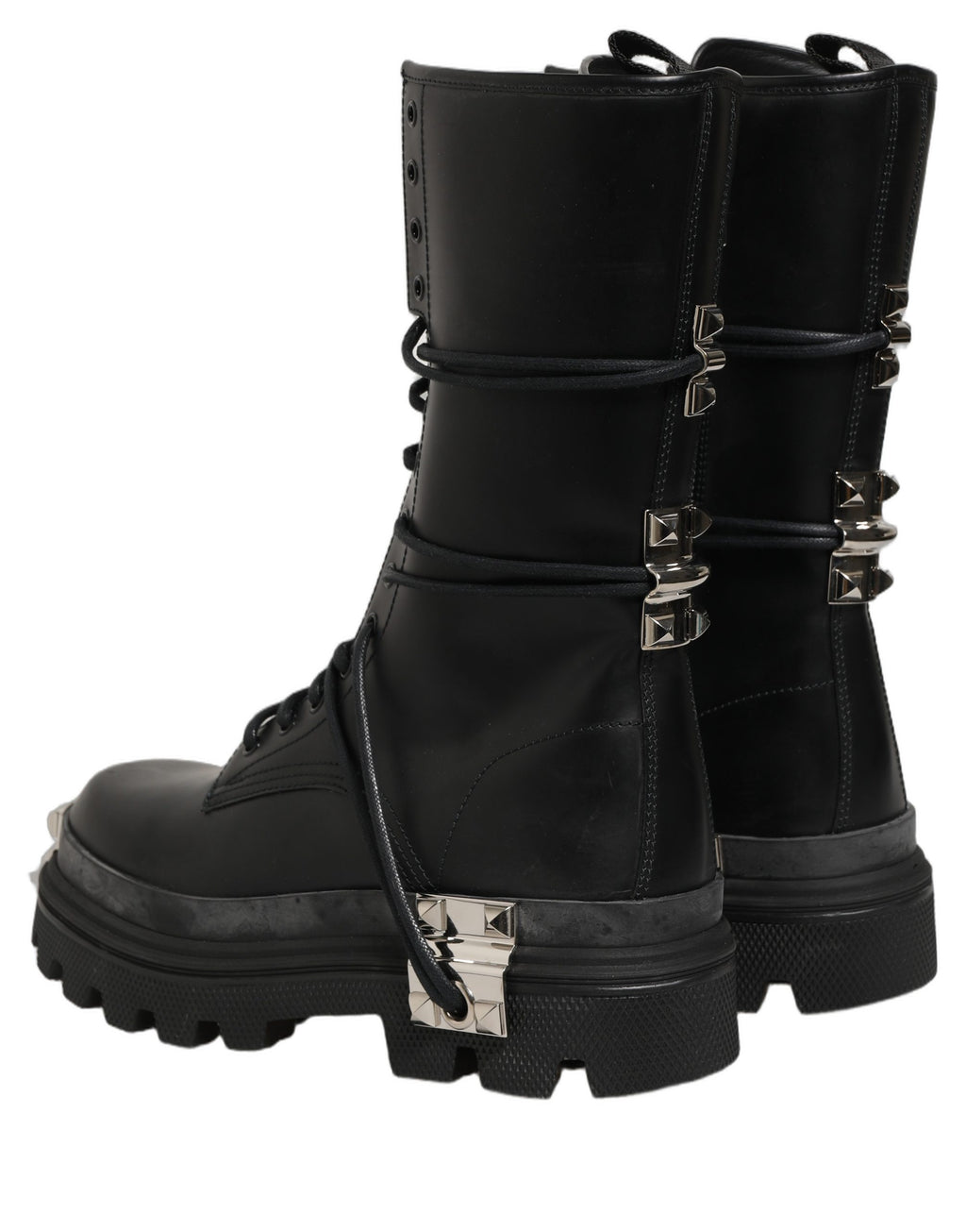 Dolce & Gabbana Black Lace Up Boots for Men additional view