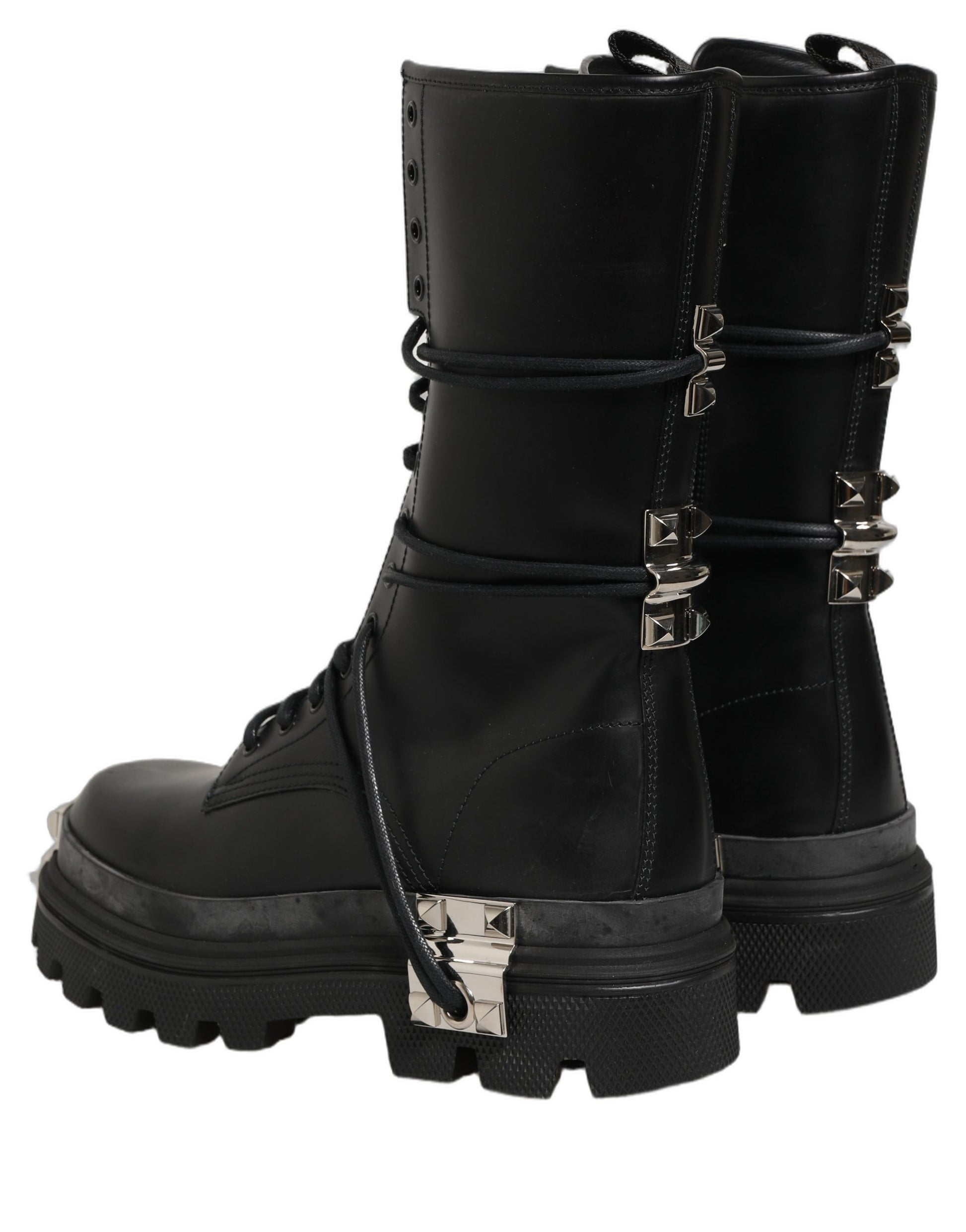 Dolce & Gabbana Black Lace Up Boots for Men additional view