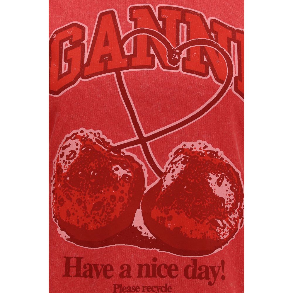 Ganni Multicolor T-Shirt for Women detail view