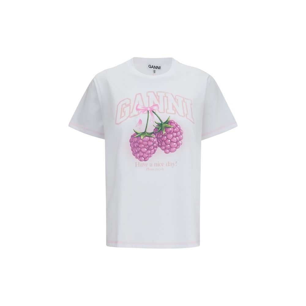 Ganni White T-Shirt for Women