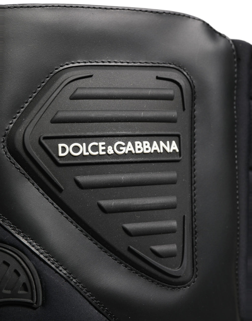 Bottes Homme Dolce & Gabbana Biker Mi-Mollet en Cuir Noir