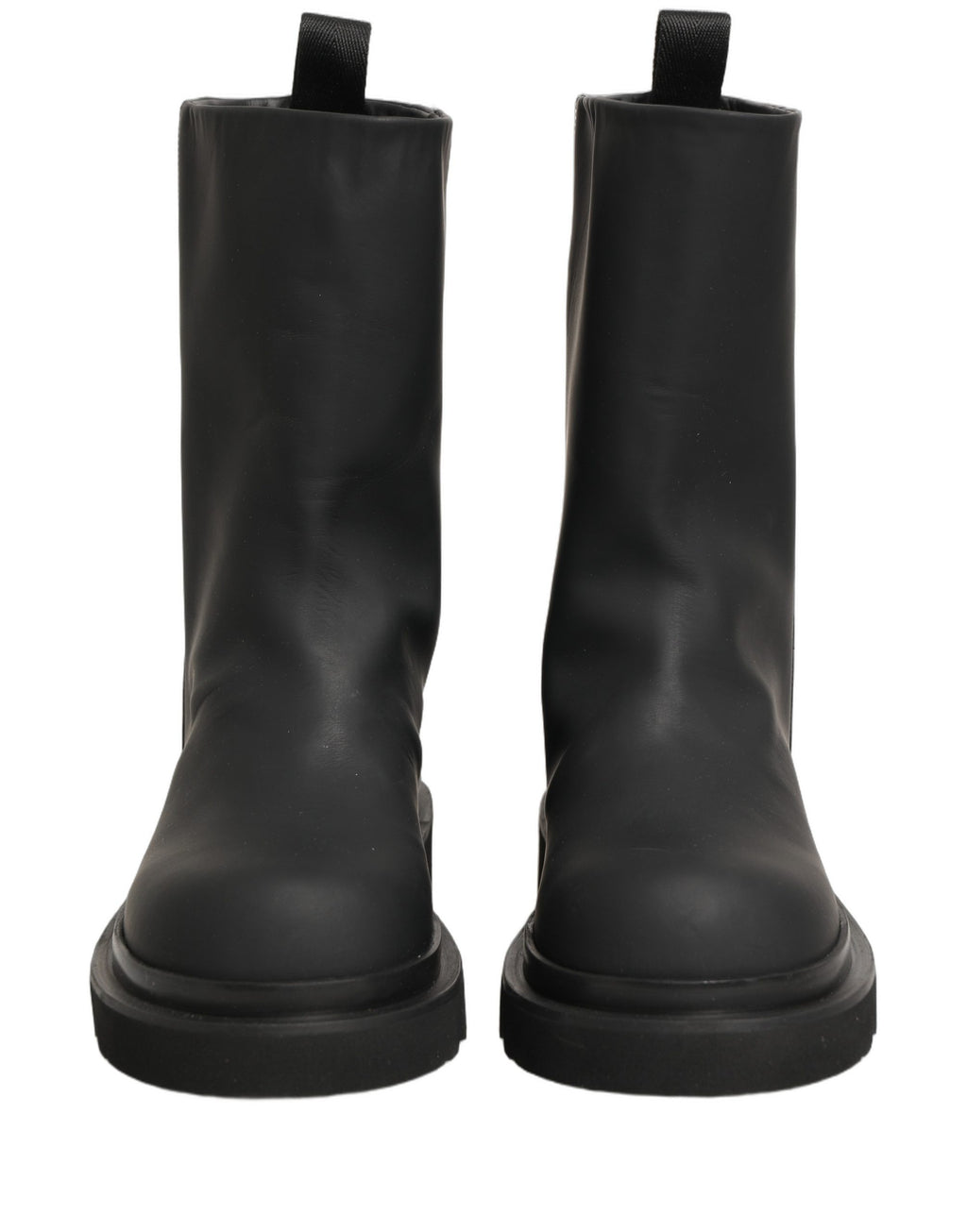 Bottes Chunky Mi-mollet Noires en Cuir pour Homme Dolce & Gabbana