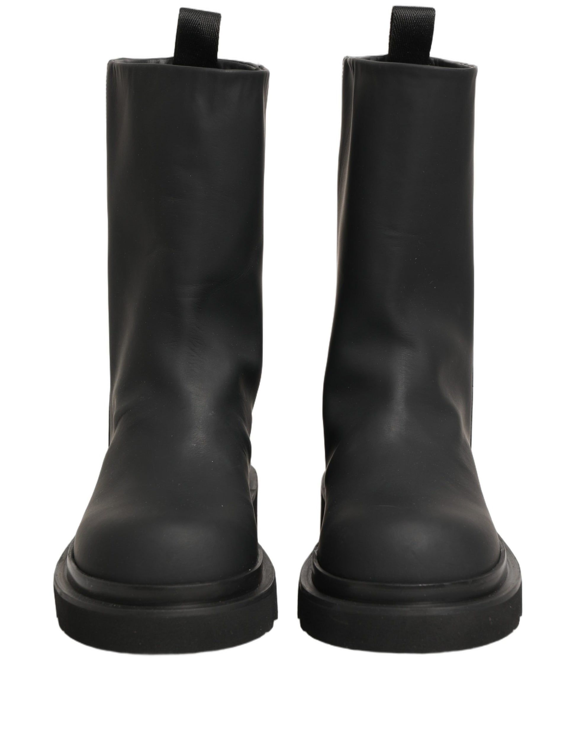 Bottes Chunky Mi-mollet Noires en Cuir pour Homme Dolce & Gabbana