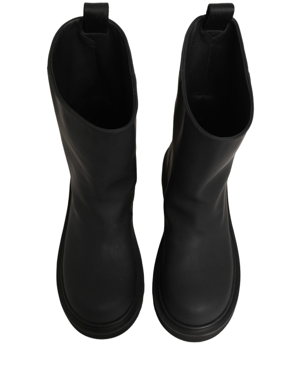 Bottes Chunky Mi-mollet Noires en Cuir pour Homme Dolce & Gabbana