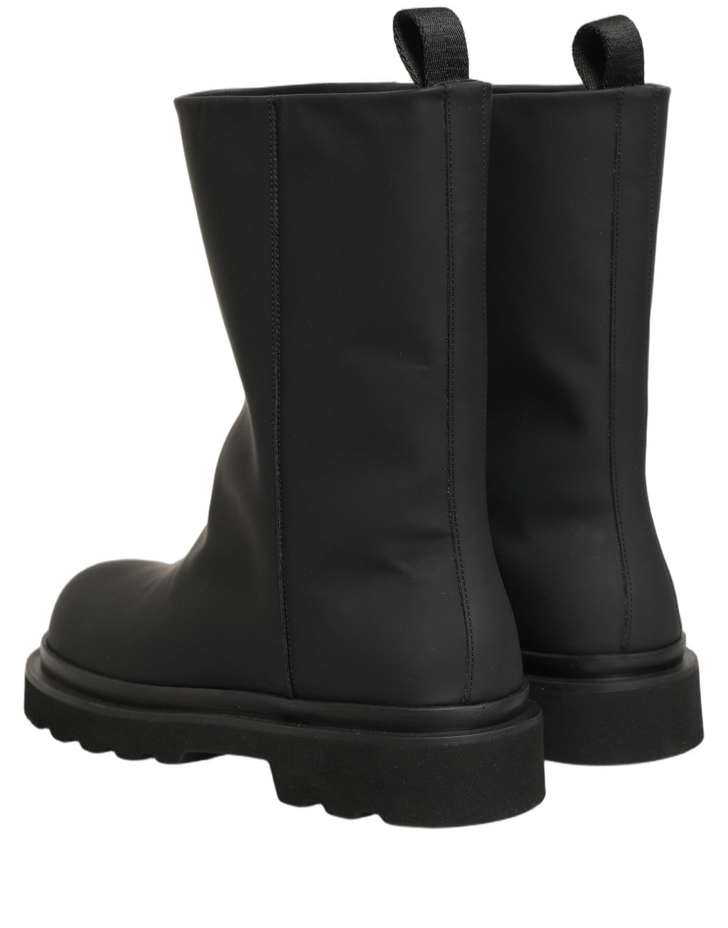 Bottes Chunky Mi-mollet Noires en Cuir pour Homme Dolce & Gabbana