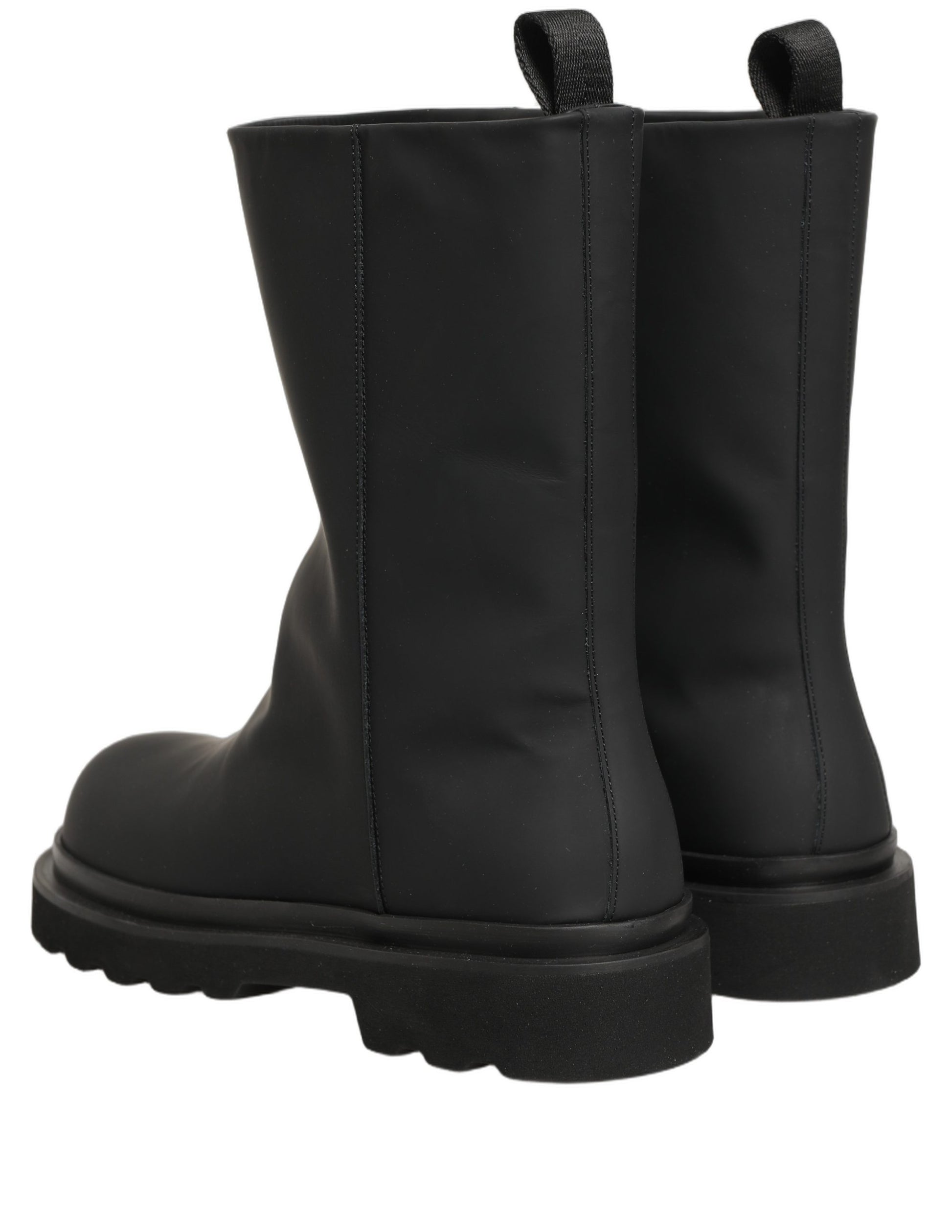 Bottes Chunky Mi-mollet Noires en Cuir pour Homme Dolce & Gabbana