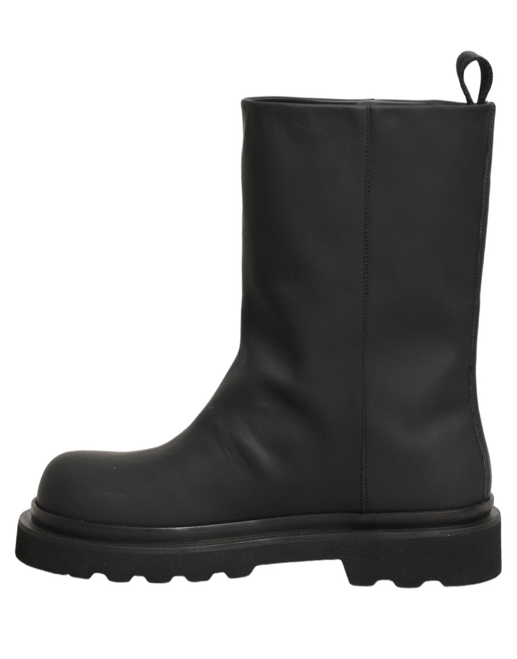 Bottes Chunky Mi-mollet Noires en Cuir pour Homme Dolce & Gabbana