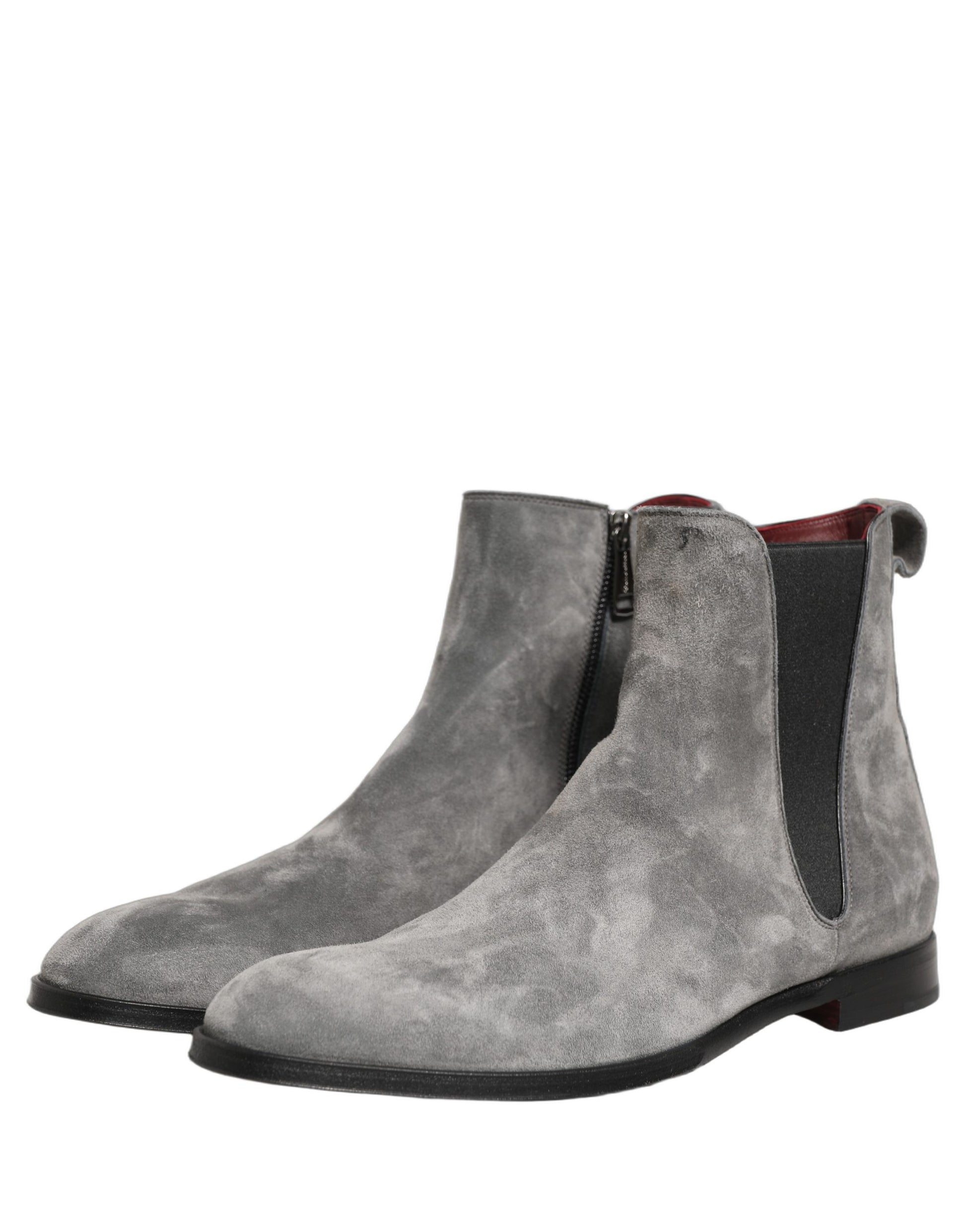 Chaussures Bottines Chelsea Dolce & Gabbana en Daim Gris