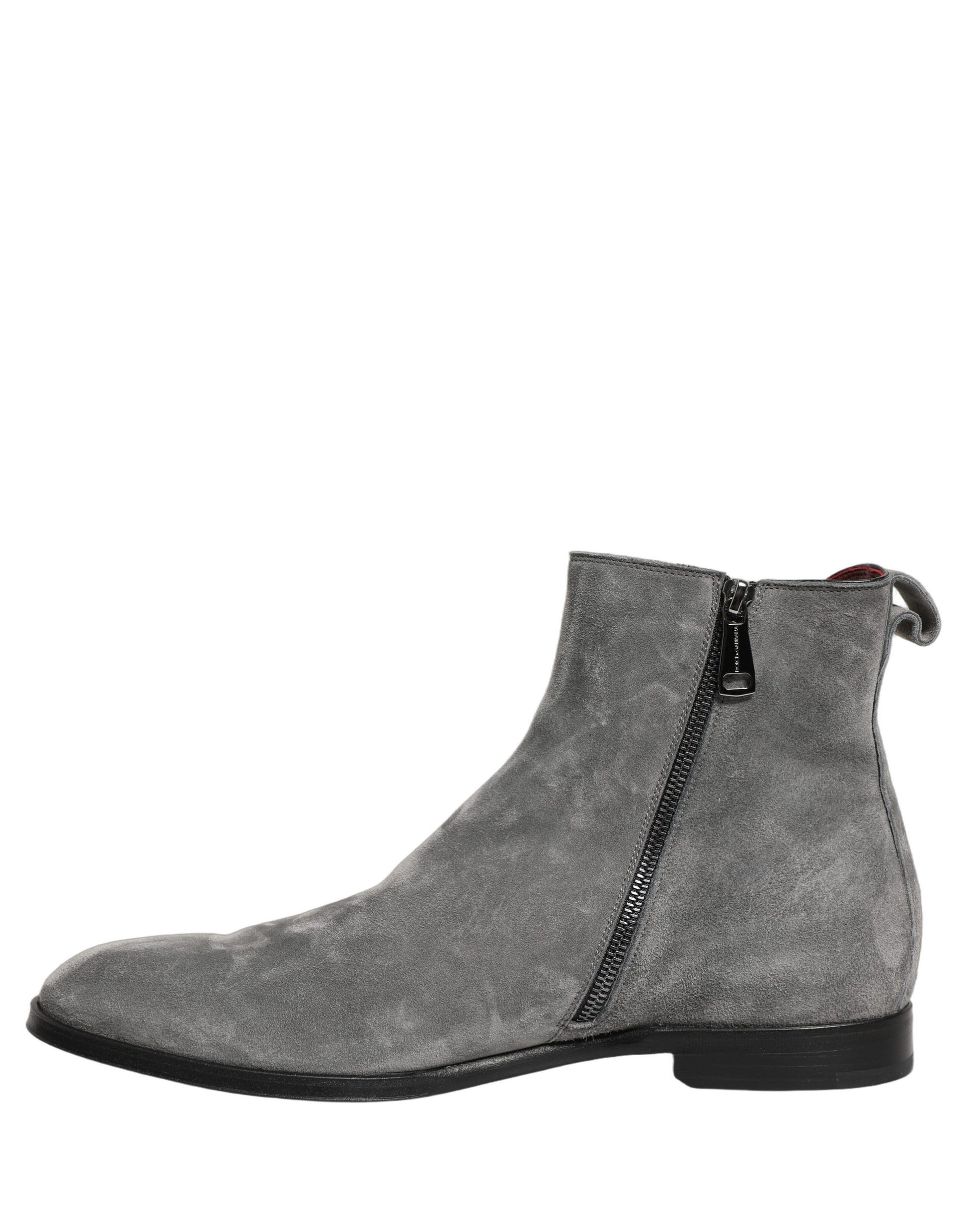 Chaussures Bottines Chelsea Dolce & Gabbana en Daim Gris