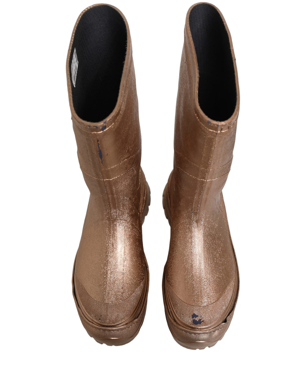 Bottes de pluie Dolce & Gabbana en PVC doré rose pour homme