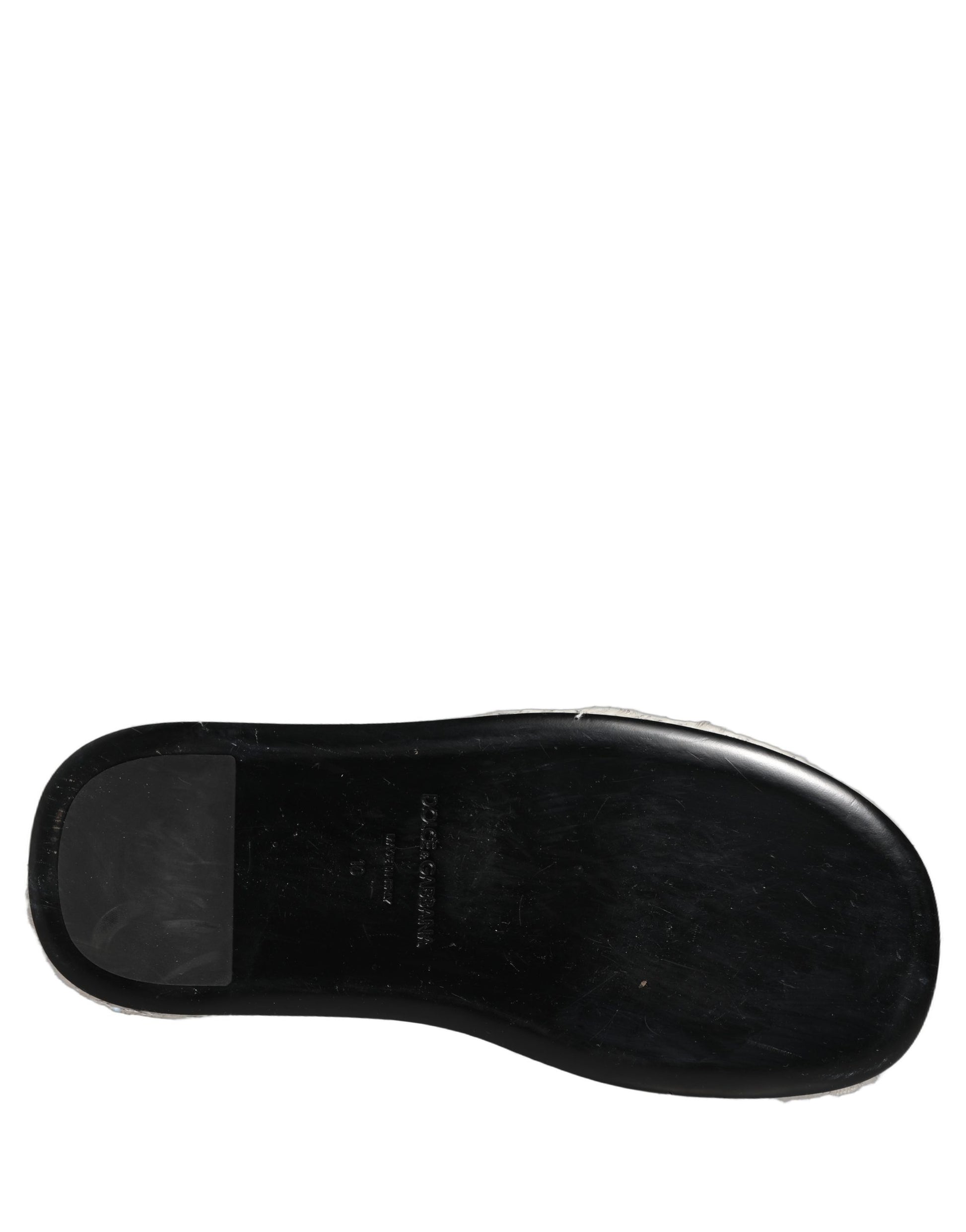 Dolce & Gabbana Claquettes Blanches Homme en Fausse Fourrure Sandales Chaussures