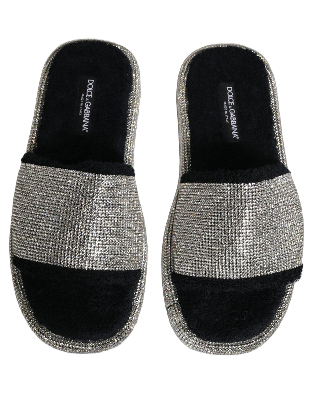 Dolce & Gabbana Black Slides for Men side view
