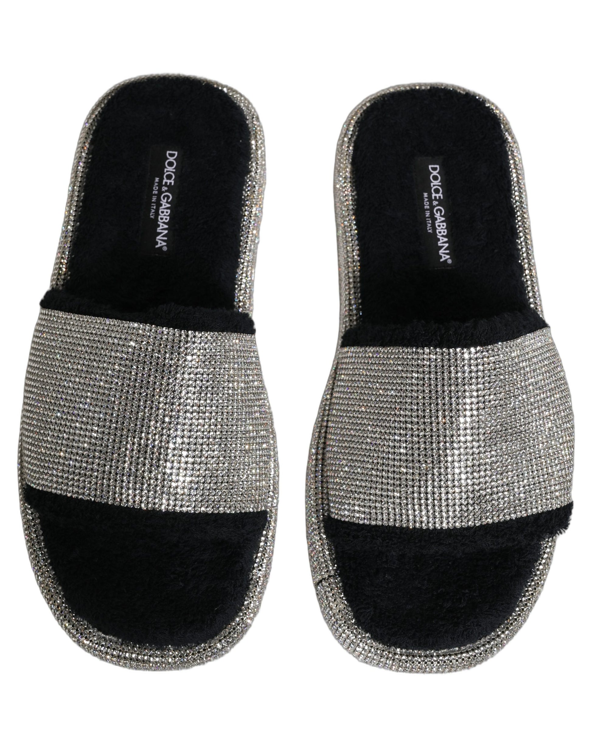Dolce & Gabbana Black Slides for Men side view