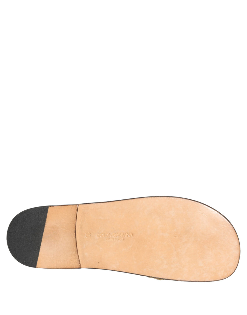 Chaussures plates Dolce & Gabbana en raphia paille beige