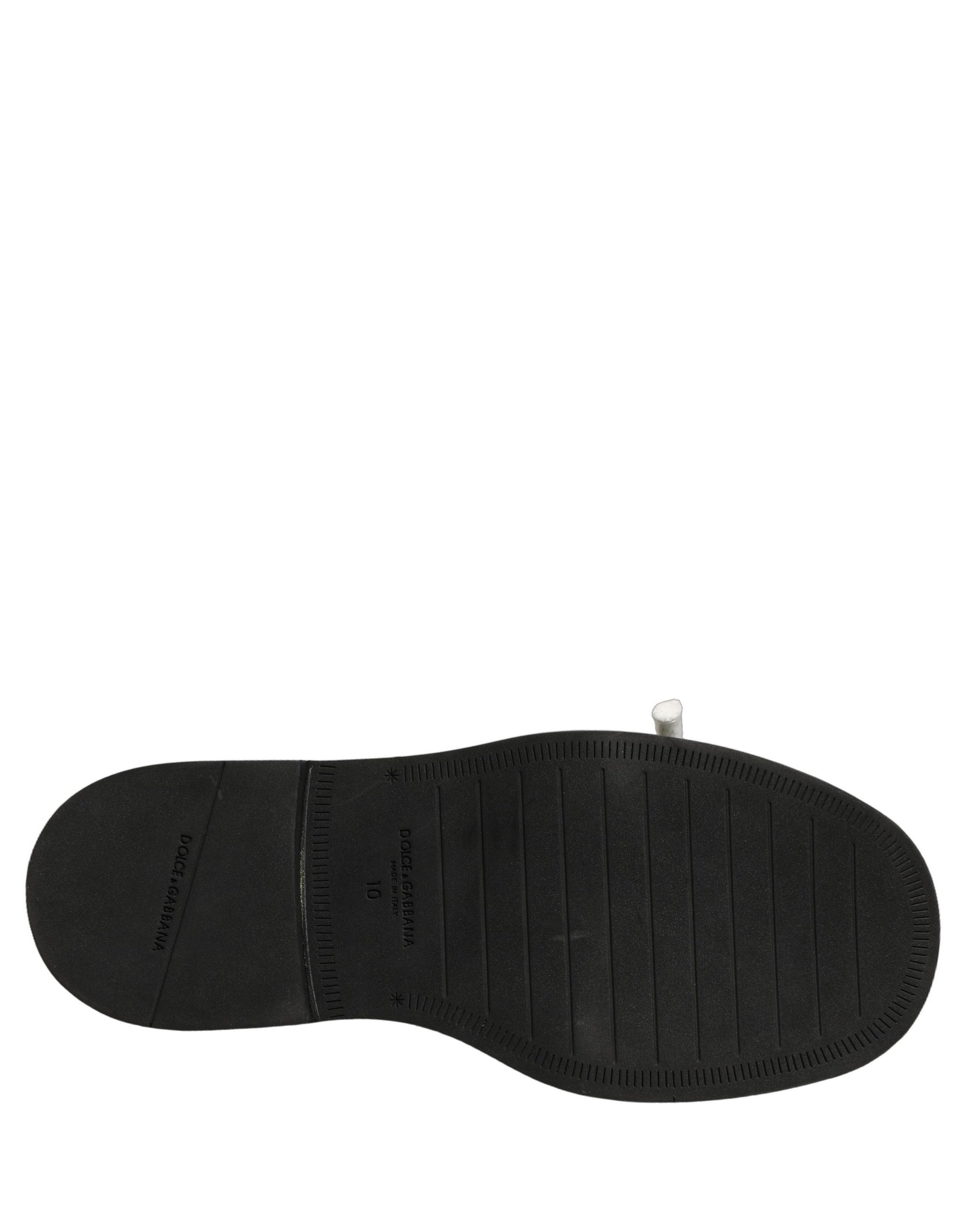 Sandales plates à enfiler en cuir marron Dolce & Gabbana pour hommes