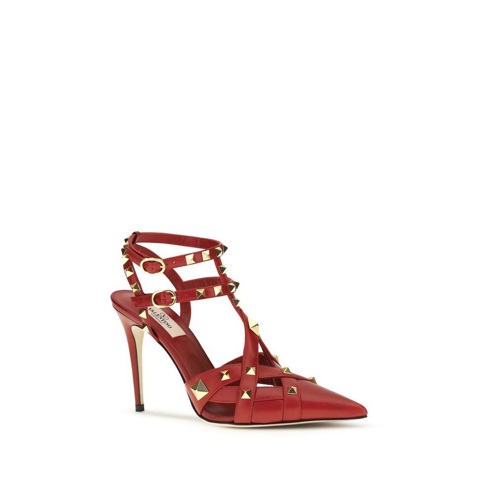 Escarpins à talons hauts en cuir de chèvre multicolore Valentino Garavani