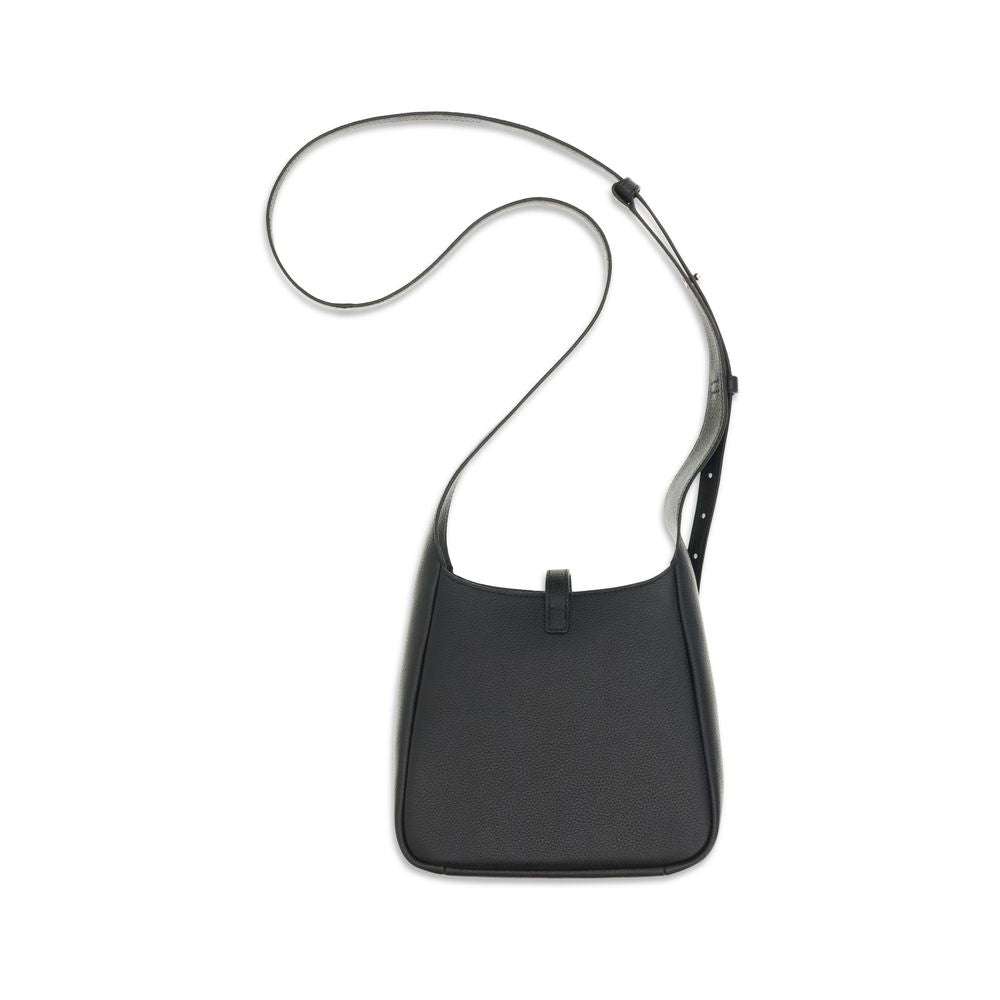 Sac à bandoulière en cuir de veau noir Bos Taurus Tory Burch