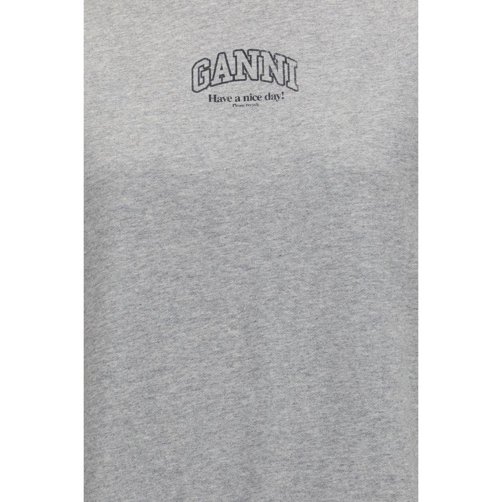 Ganni Grey Sweatshirt for Women detail view