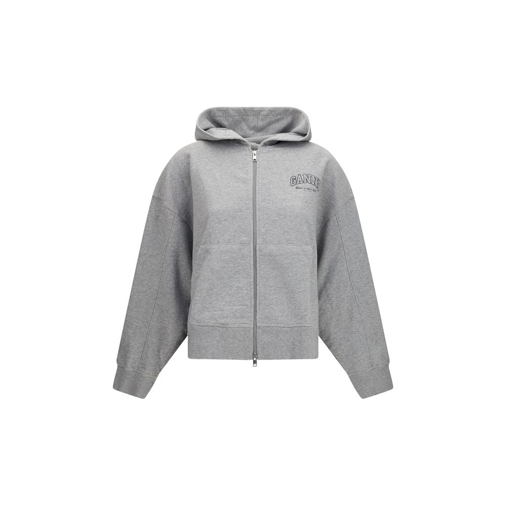 Sweat-shirt Ganni en coton gris