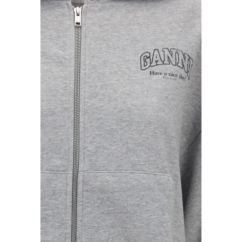 Sweat-shirt Ganni en coton gris