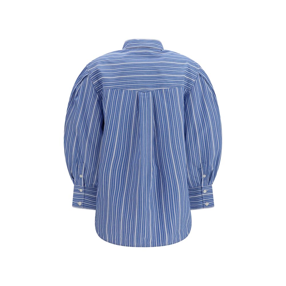 Ganni Blue Cotton Shirt