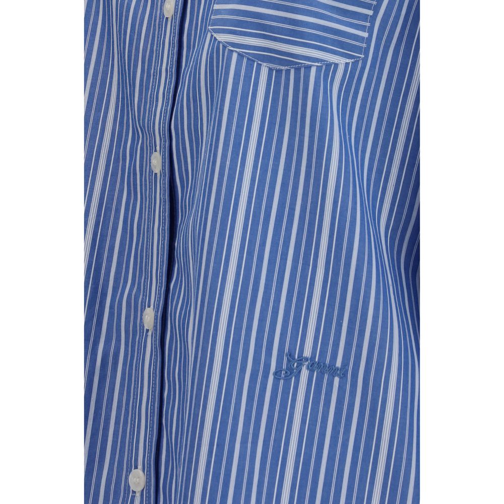 Ganni Blue Cotton Shirt