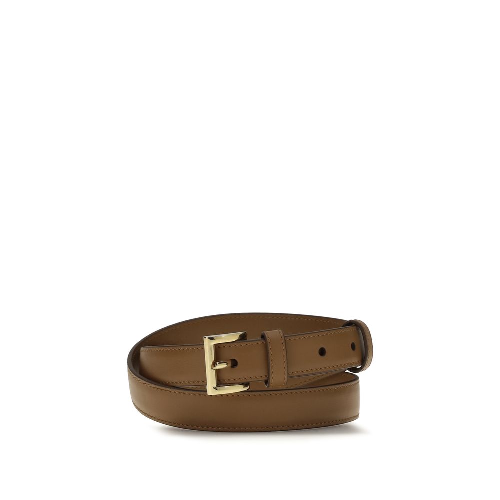 Ceinture classique Prada en cuir de veau Bos Taurus beige