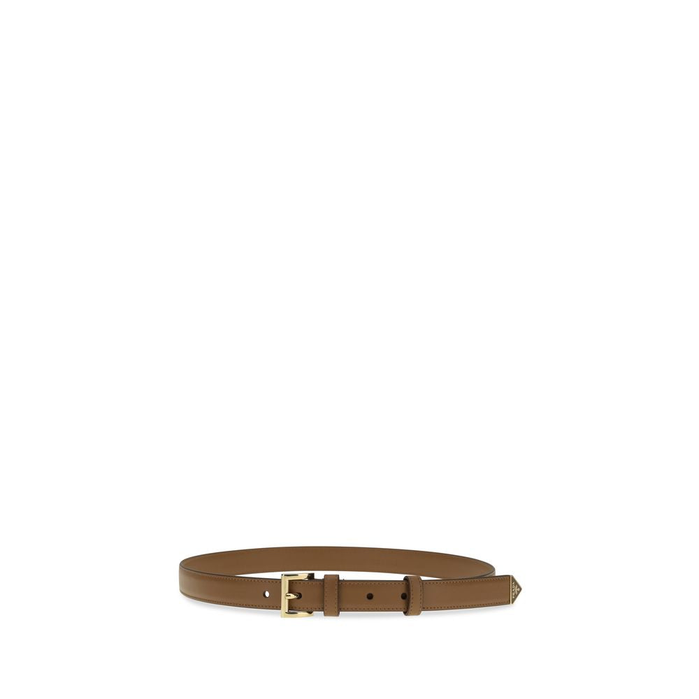Ceinture classique Prada en cuir de veau Bos Taurus beige