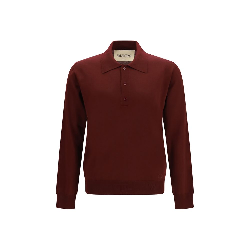 Polo Valentino en laine bordeaux Oves Aries