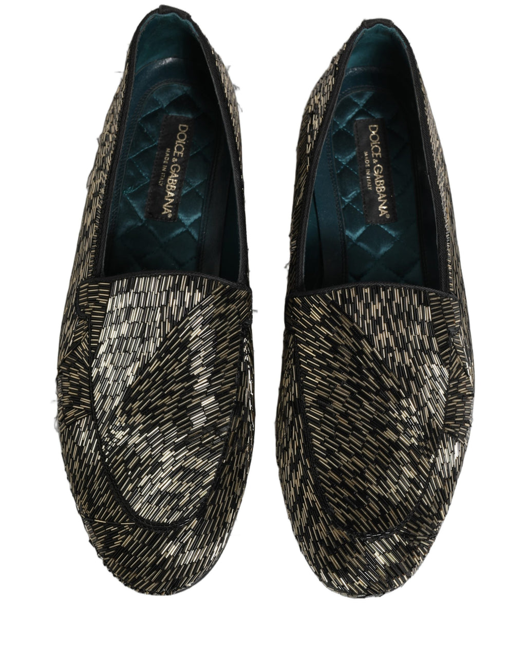 Dolce & Gabbana Black Slip On Loafers for Men side view