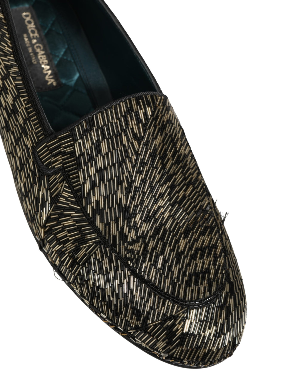 Chaussures mocassins Dolce & Gabbana ornés noir et argent