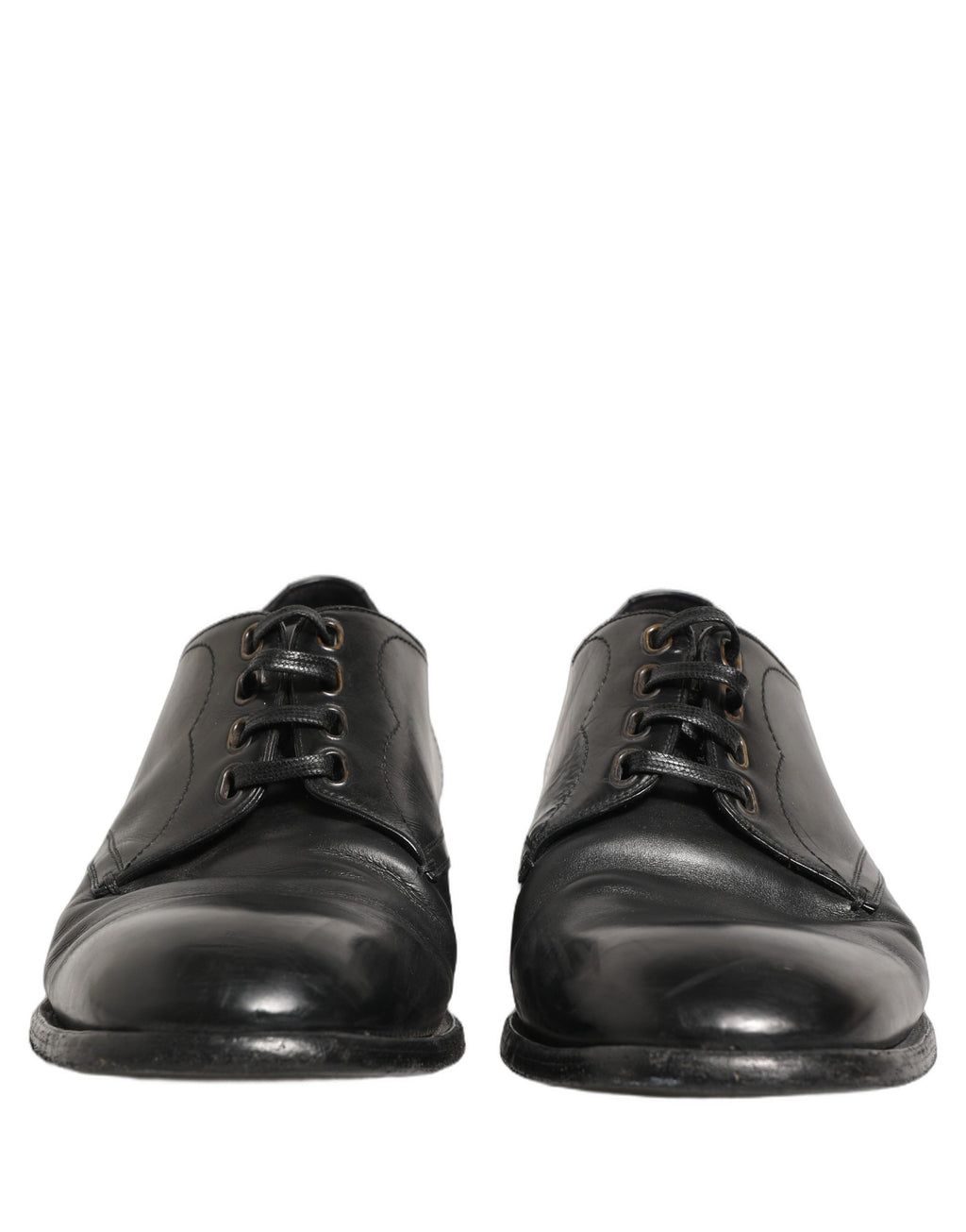 Dolce & Gabbana Black Leather Derby Dress Men Formal Shoes