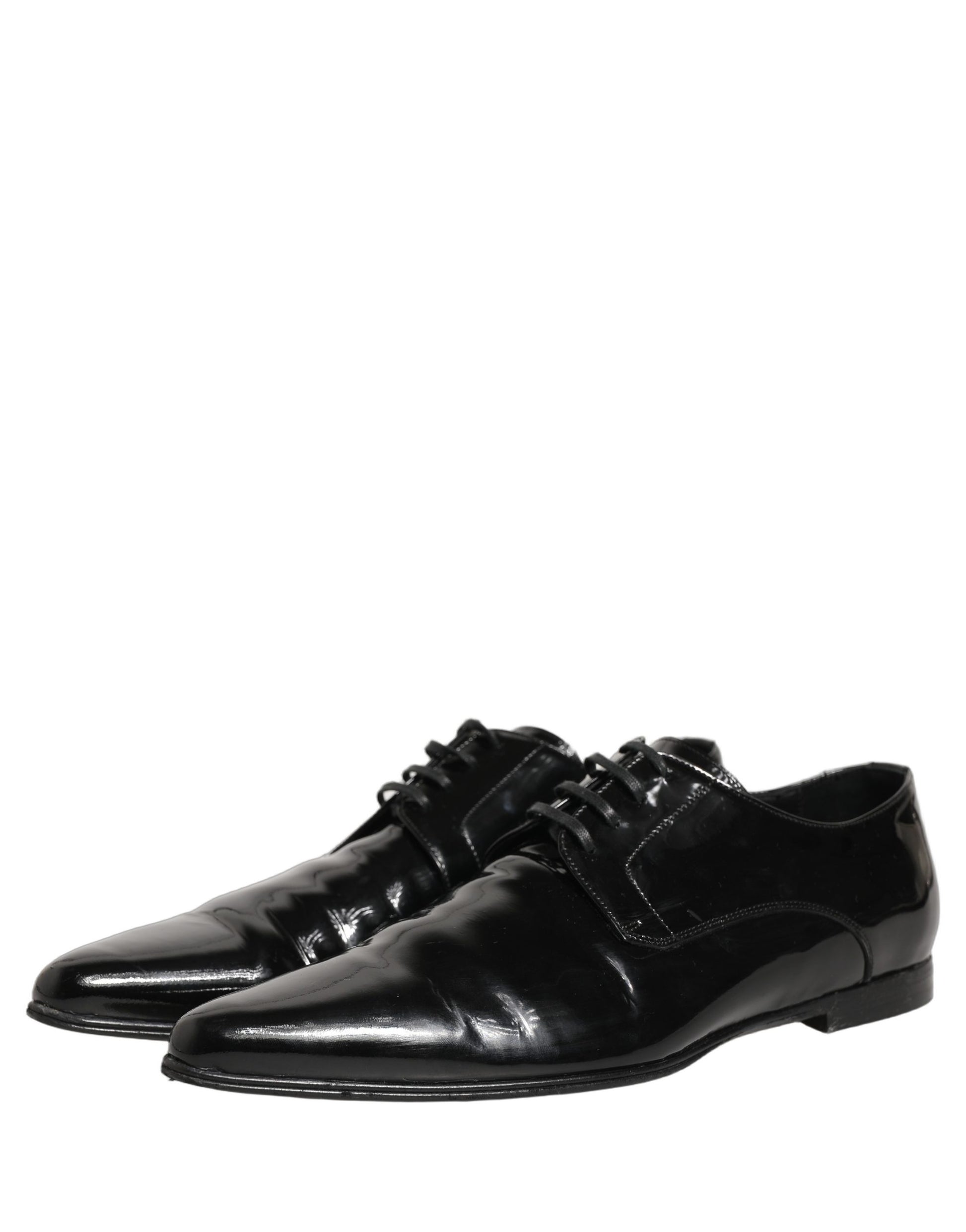 Dolce & Gabbana Black Leather Derby Dress Men Formal Shoes