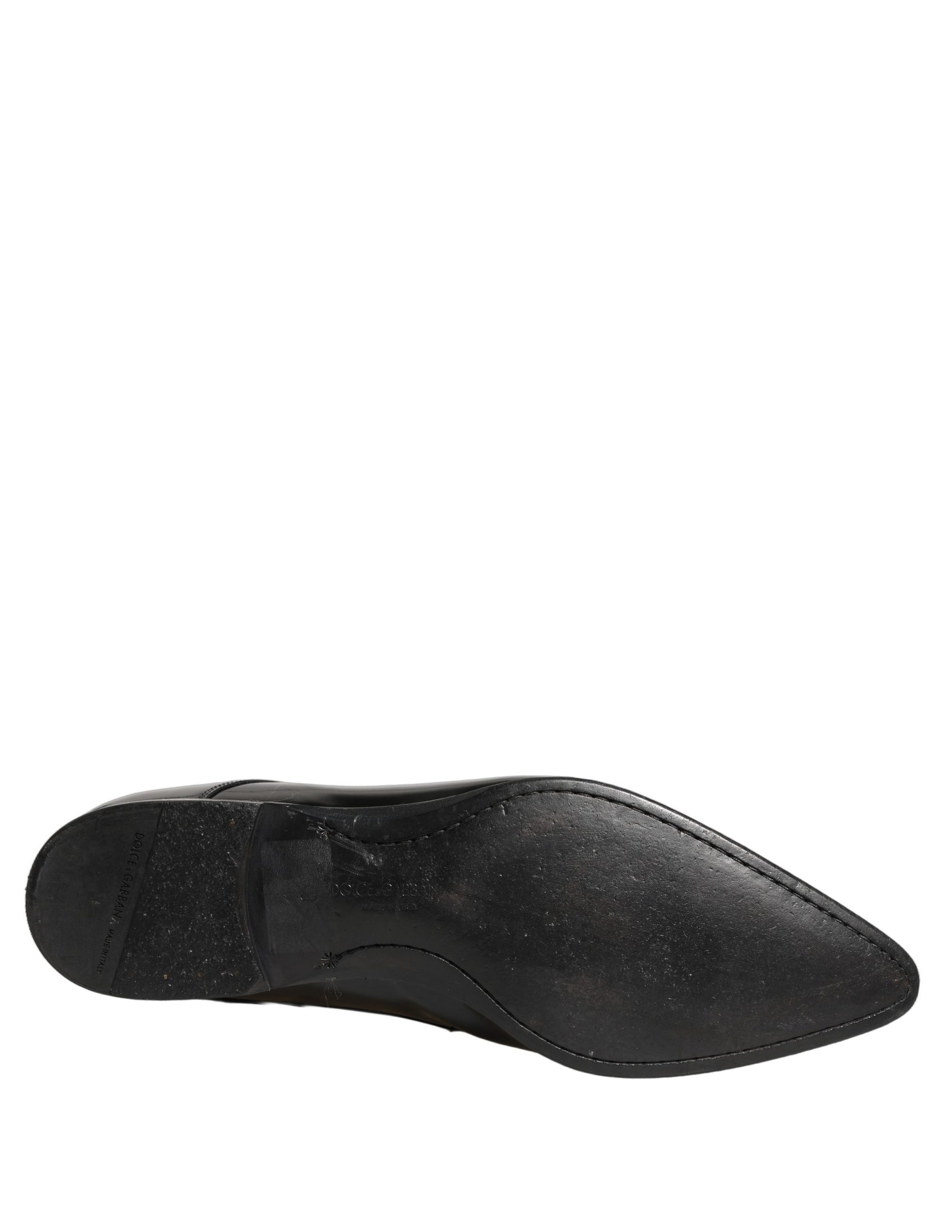 Chaussures richelieu habillées en cuir noir Dolce & Gabbana pour homme